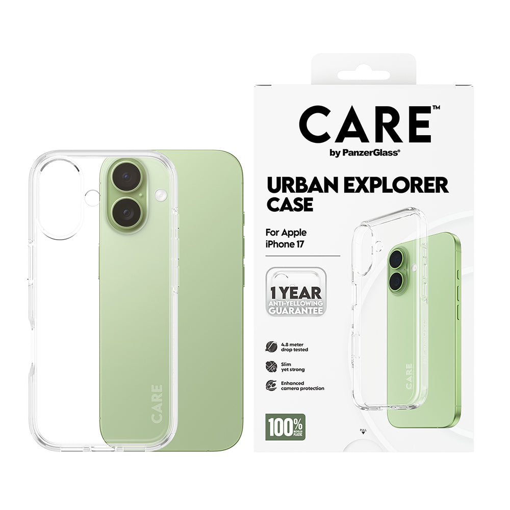 Étui pour Apple iPhone 17, PanzerGlass, Care Urban Explorer, Transparent