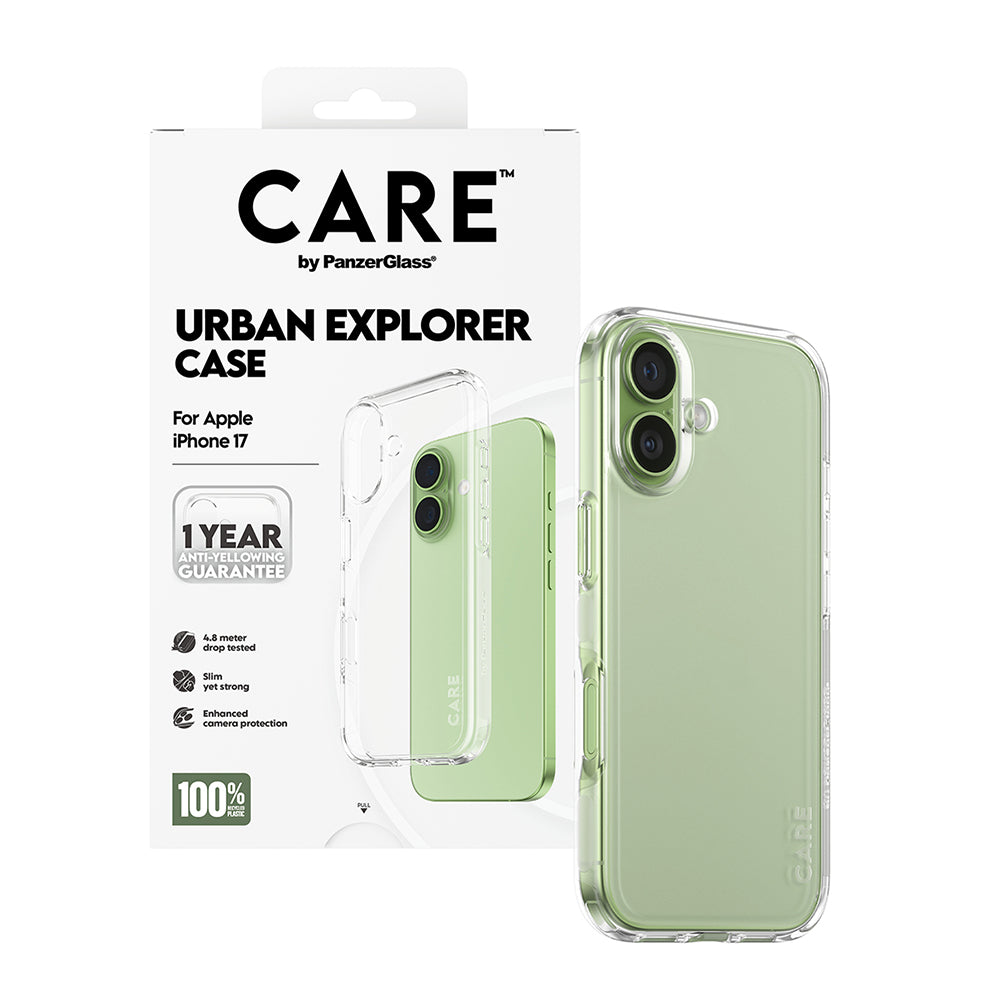 Étui pour Apple iPhone 17, PanzerGlass, Care Urban Explorer, Transparent