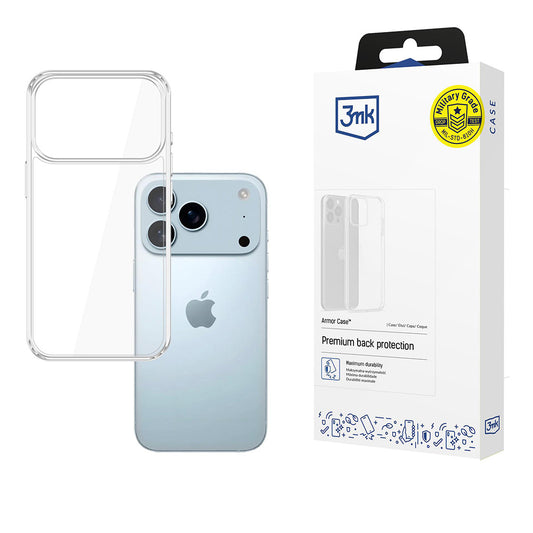 Étui pour Apple iPhone 17 Pro, 3MK, Armor, Transparent