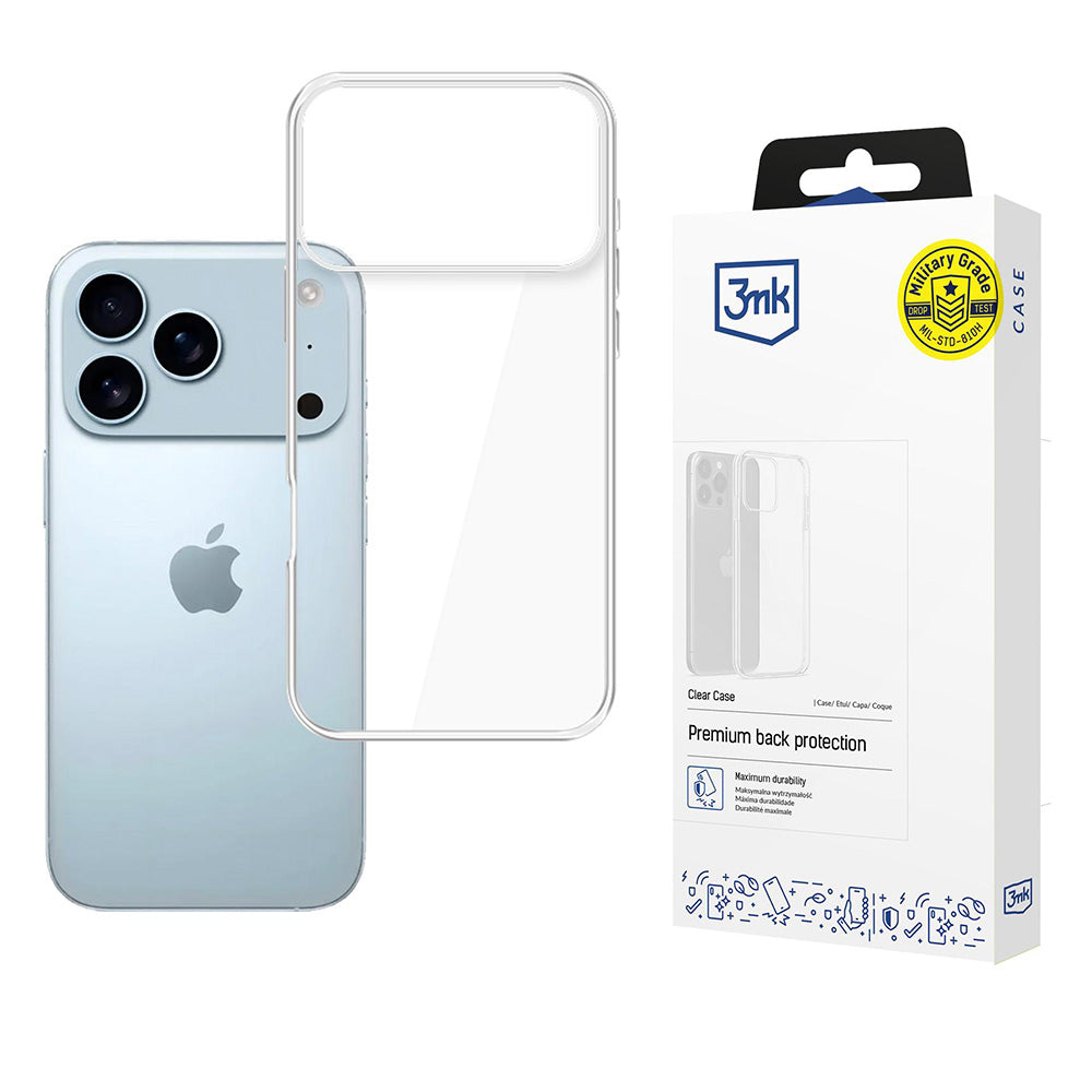 Étui pour Apple iPhone 17 Pro, 3MK, Clair, Transparent