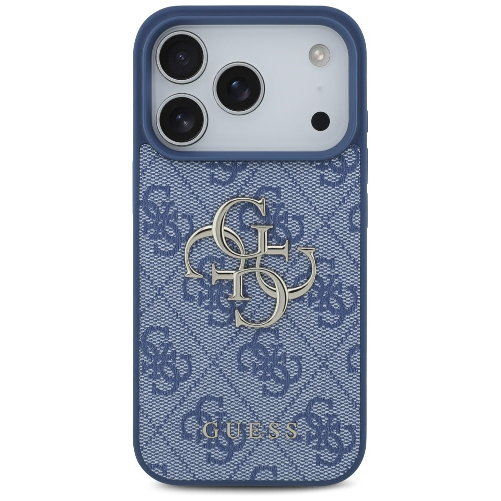 Étui pour Apple iPhone 17 Pro, Guess, 4G Big Logo, Bleu