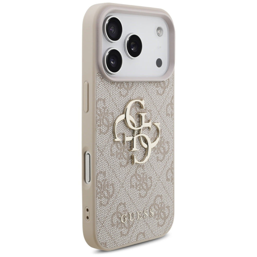 Étui pour Apple iPhone 17 Pro, Guess, 4G Classic Logo avec Sangle, Rose