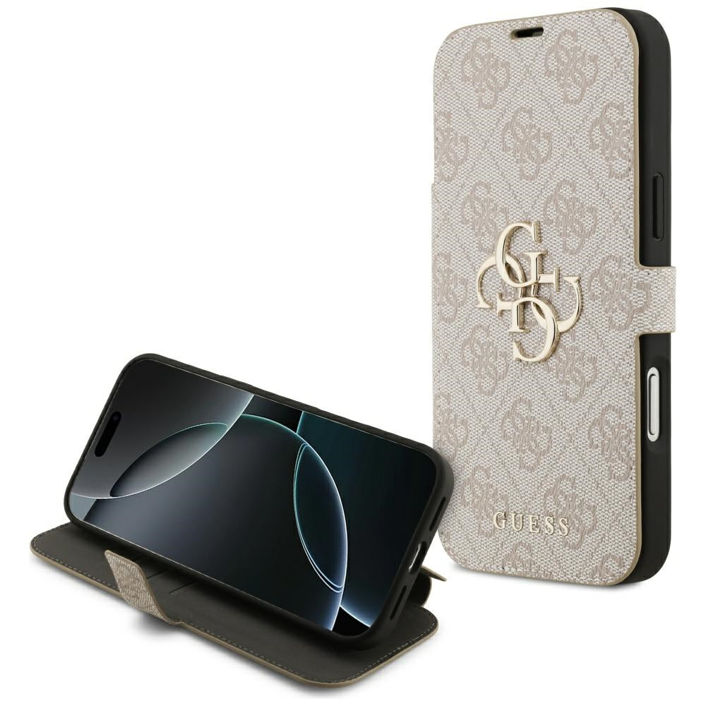 Étui pour Apple iPhone 17 Pro, Guess, Logo Métal 4G, Rose