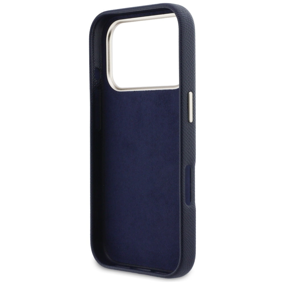 Étui pour Apple iPhone 17 Pro, Guess, Resin Logo, Bleu