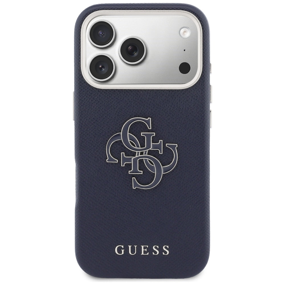 Étui pour Apple iPhone 17 Pro, Guess, Resin Logo, Bleu