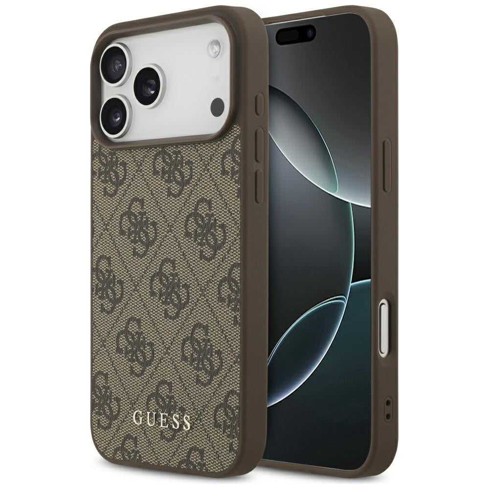 Étui pour Apple iPhone 17 Pro Max, Guess, 4G Classic, Marron