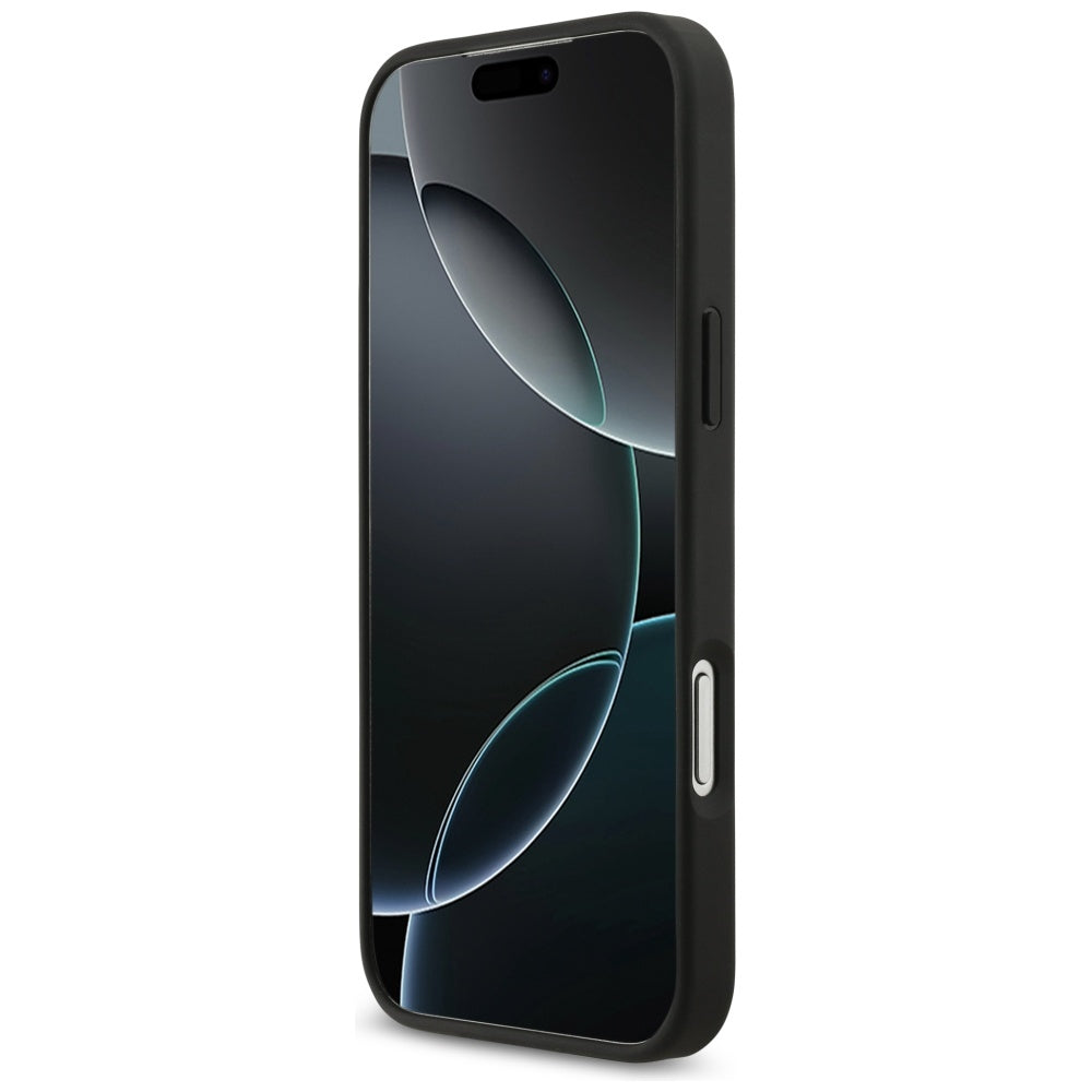 Étui pour Apple iPhone 17 Pro Max, Guess, 4G Grained Big and Classic Logo, Noir