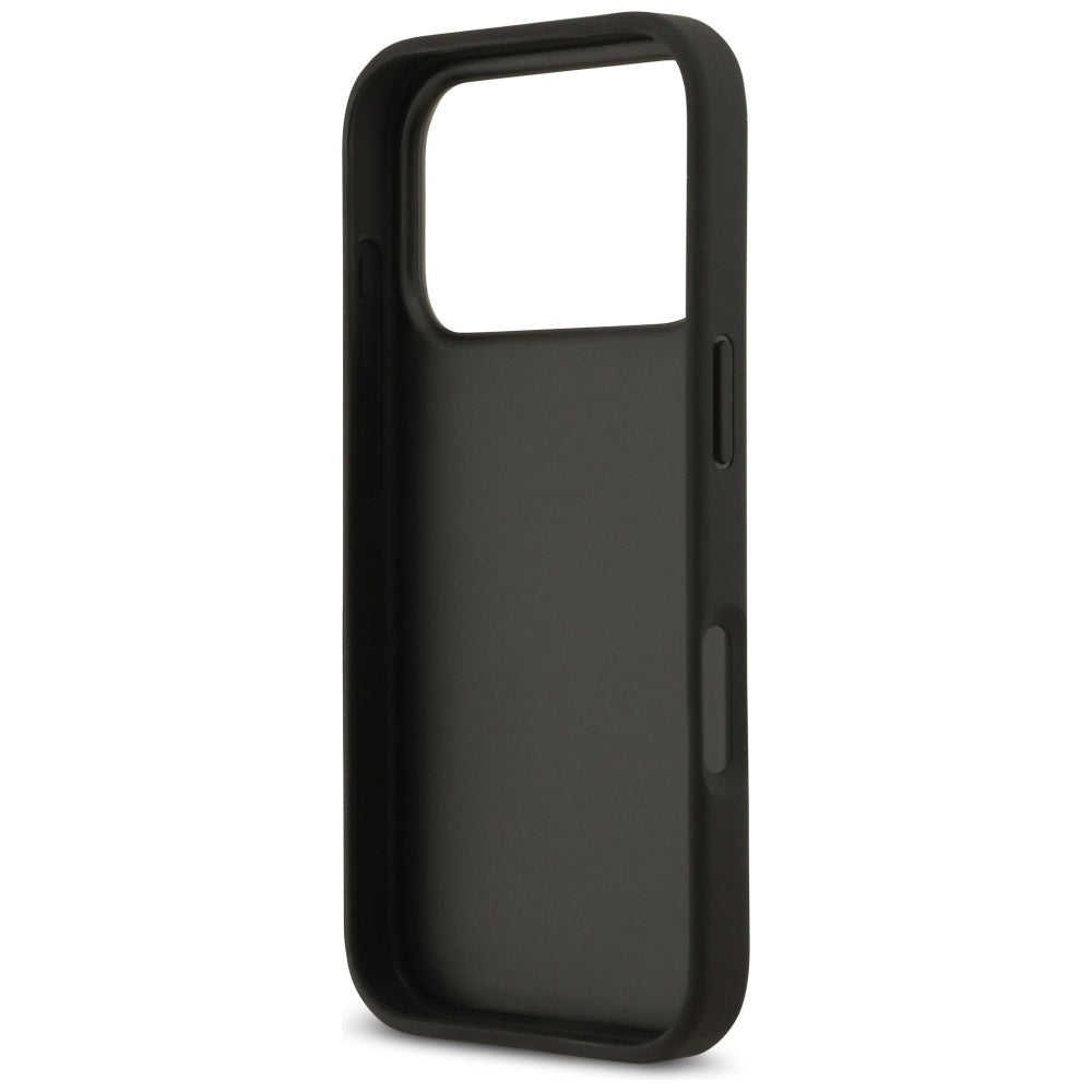Étui pour Apple iPhone 17 Pro Max, Guess, 4G Grained Roses Big Logo, Noir