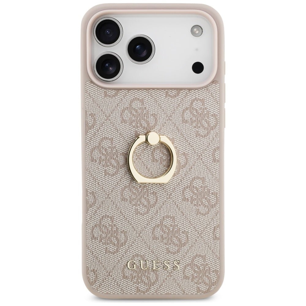 Case for Apple iPhone 17 Pro Max, Guess, 4G Ring Stand, Brown