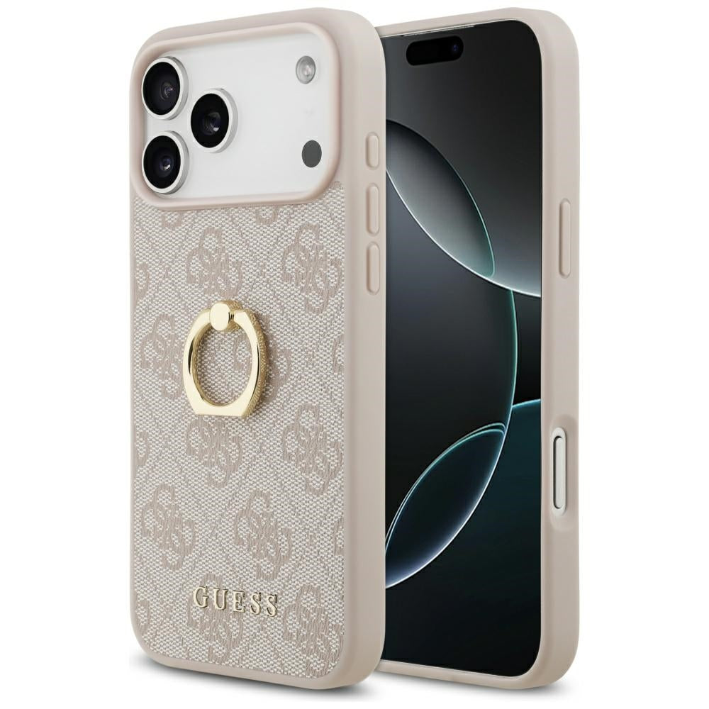 Étui pour Apple iPhone 17 Pro Max, Guess, 4G Ring Stand, Rose