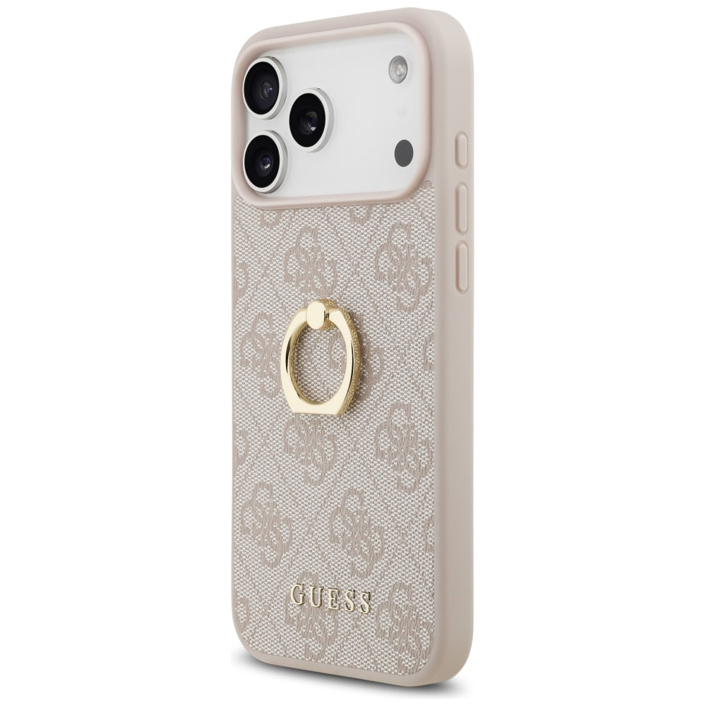 Étui pour Apple iPhone 17 Pro Max, Guess, 4G Ring Stand, Rose
