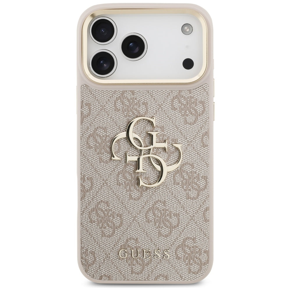 Étui pour Apple iPhone 17 Pro Max, Guess, Big 4G Classic Logo avec grande bandoulière, Rose.