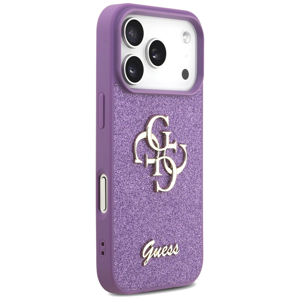 Étui pour Apple iPhone 17 Pro Max, Guess, Fixed Glitter Big 4G, Mauve