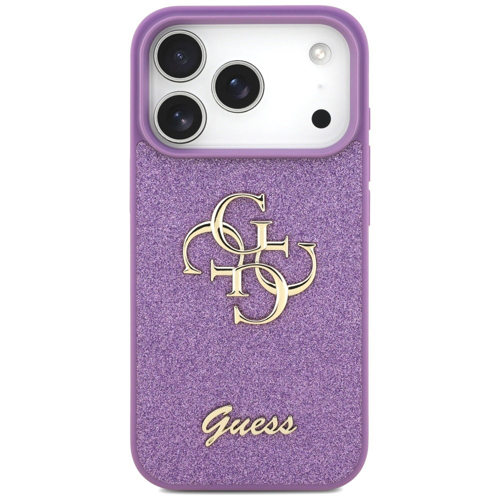 Étui pour Apple iPhone 17 Pro Max, Guess, Fixed Glitter Big 4G, Mauve