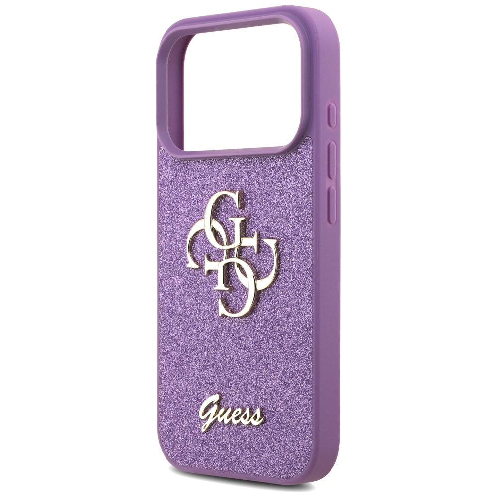Étui pour Apple iPhone 17 Pro Max, Guess, Fixed Glitter Big 4G, Mauve
