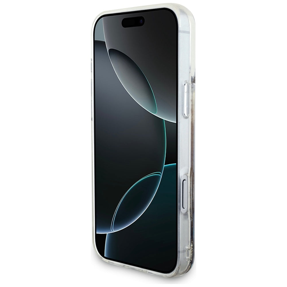 Étui pour Apple iPhone 17 Pro Max, Guess, Liquid Glitter Charms, Doré