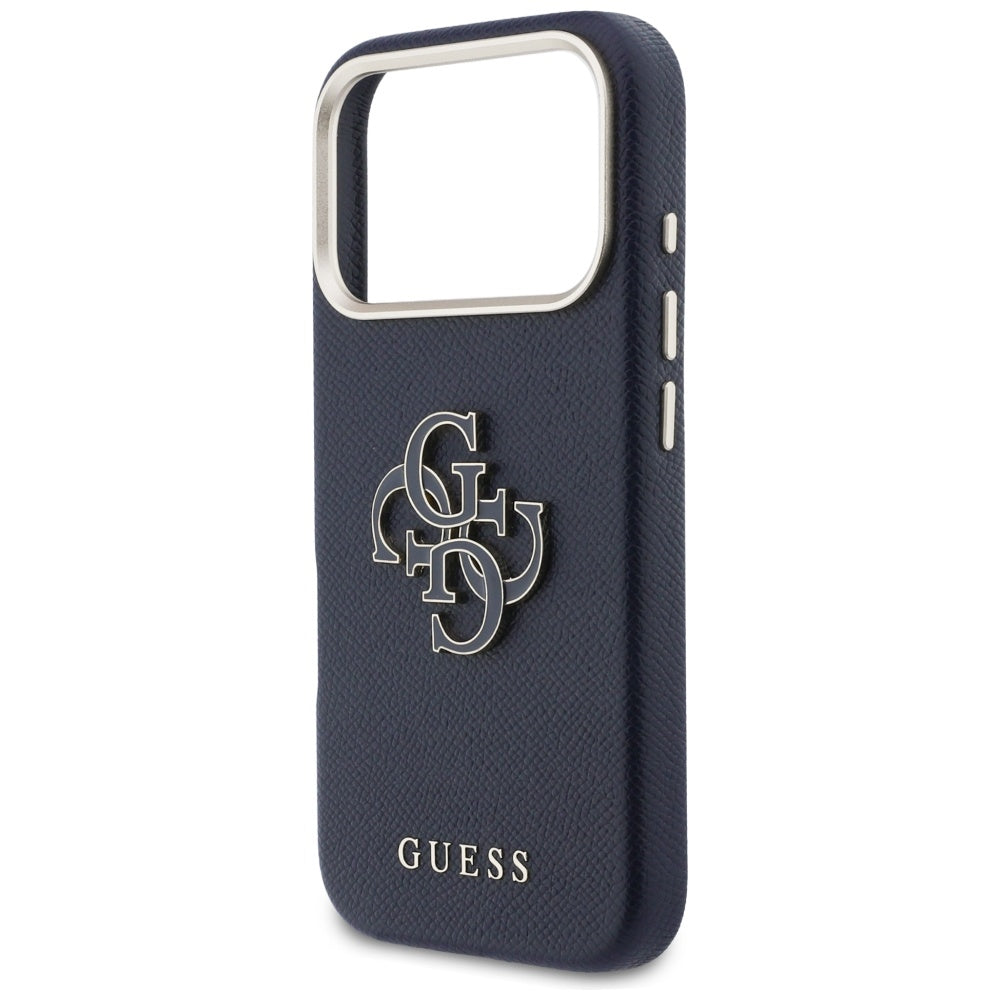 Étui pour Apple iPhone 17 Pro Max, Guess, Resin Logo, Bleu