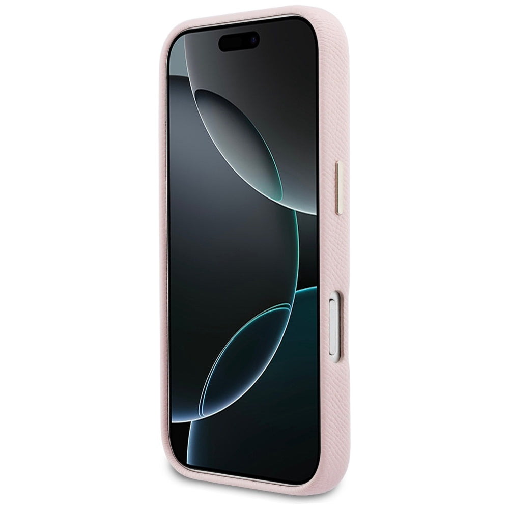 Coque pour Apple iPhone 17 Pro, Guess, Logo en résine, Rose