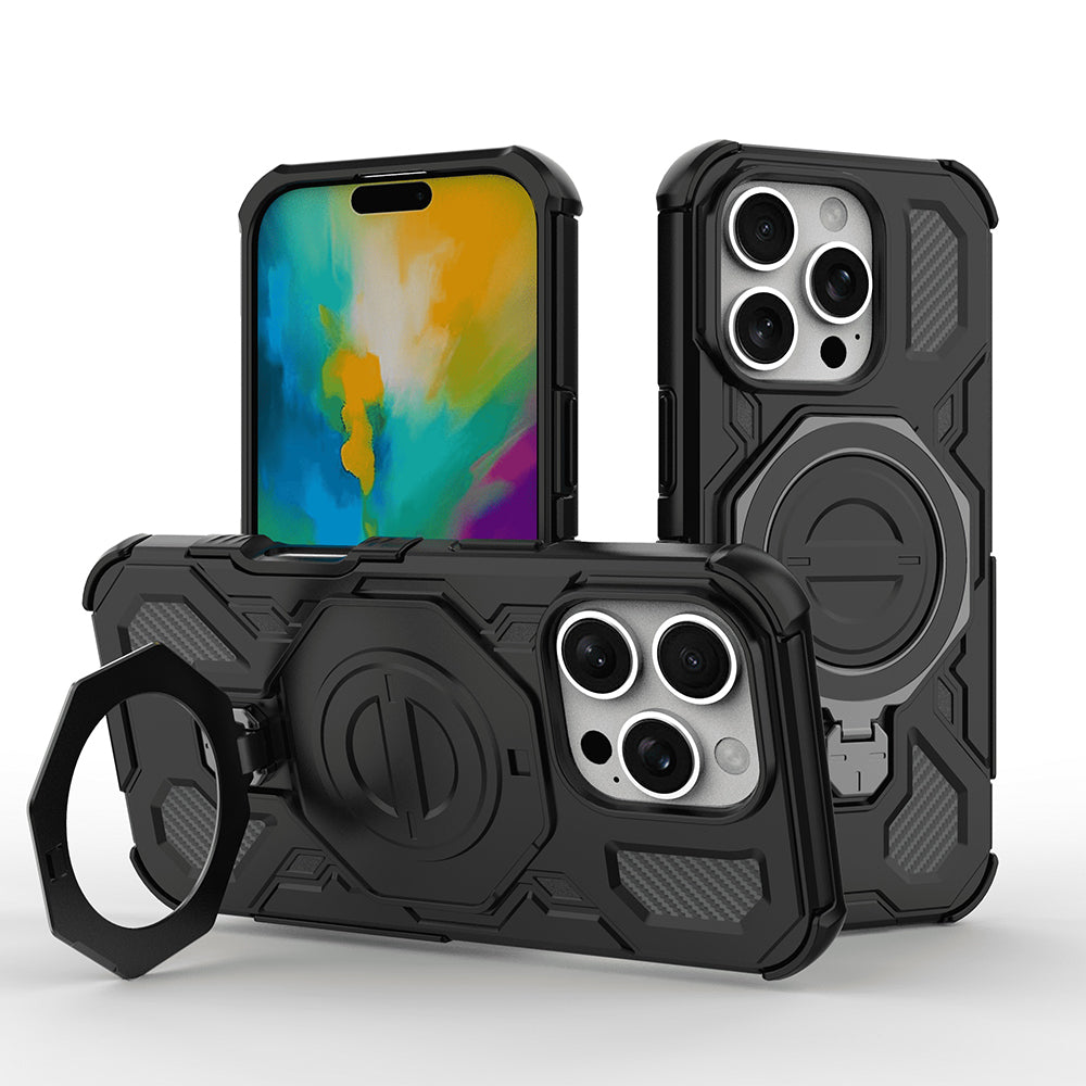 Étui pour Apple iPhone 17 Pro Max, Techsuit, Carbon Shield Pro, Noir