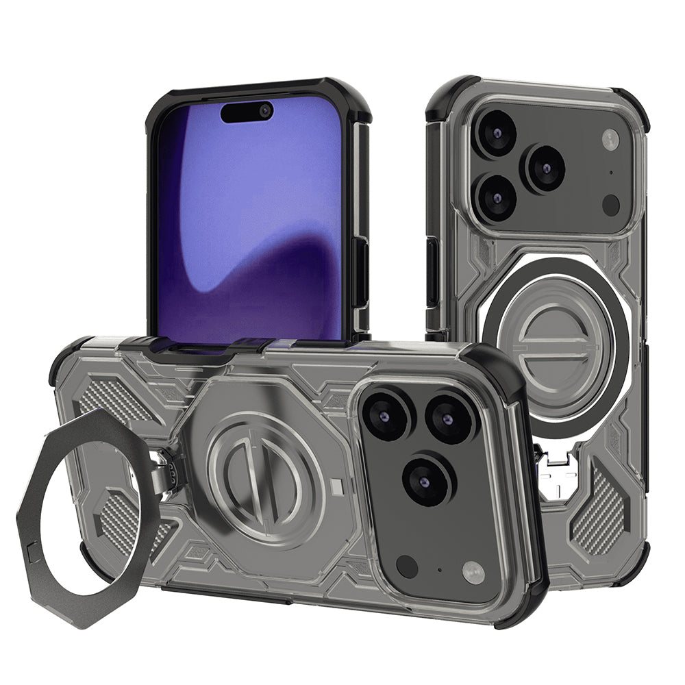 Coque pour Apple iPhone 17 Pro, Techsuit, Carbon Shield Pro, Fumée