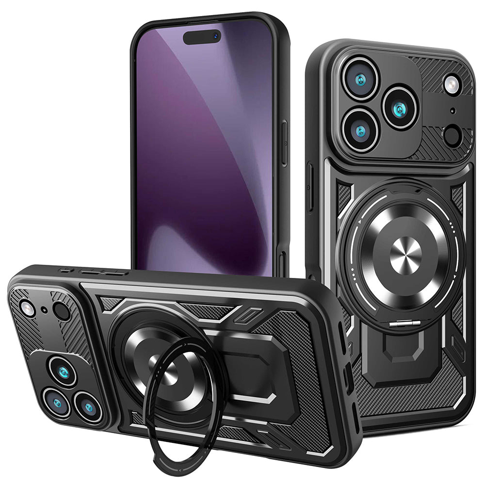 Étui pour Apple iPhone 17 Pro, Techsuit, RuggedCam, Noir
