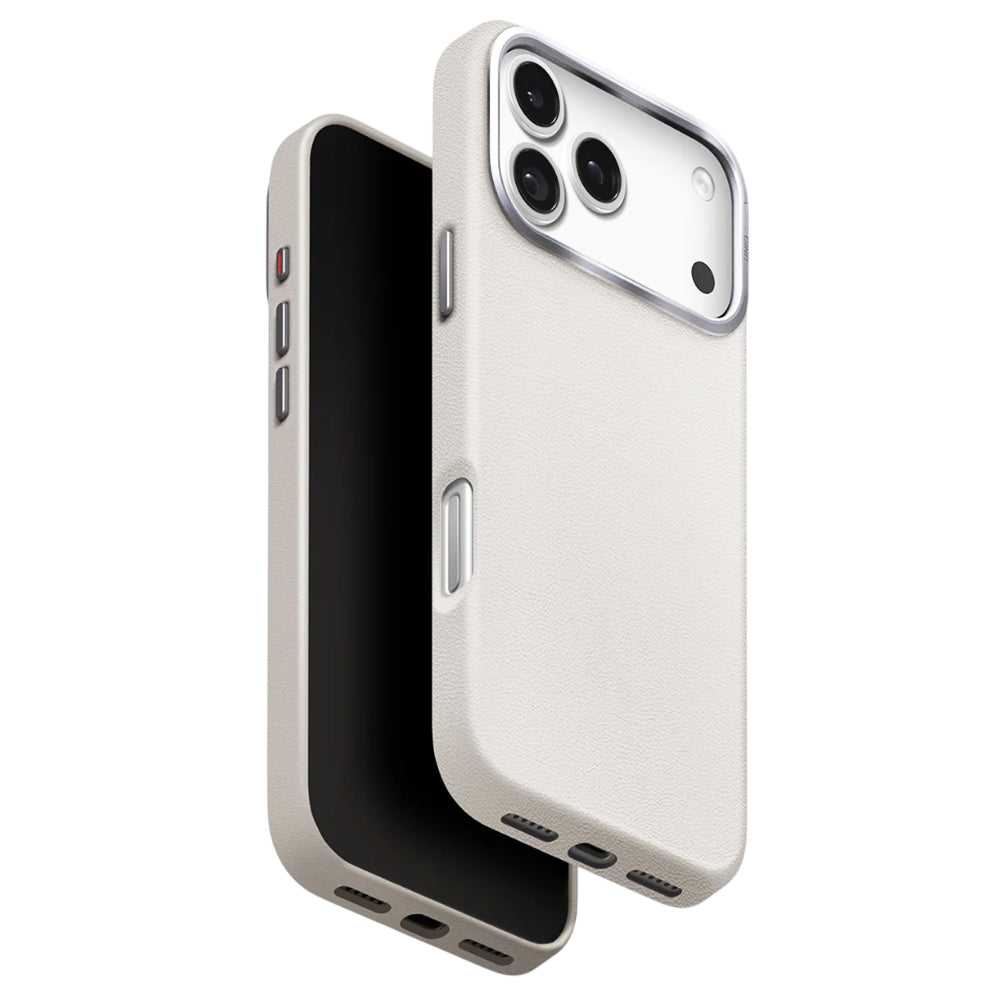 Étui pour Apple iPhone 17 Pro, UNIQ, Lyden Leatherette, Gris