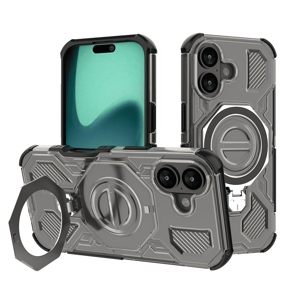 Coque pour Apple iPhone 17, Techsuit, Carbon Shield Pro, Fumée