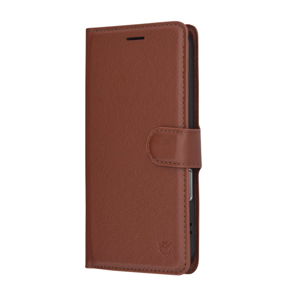 Étui pour Apple iPhone 17, Techsuit, Leather Folio, Marron