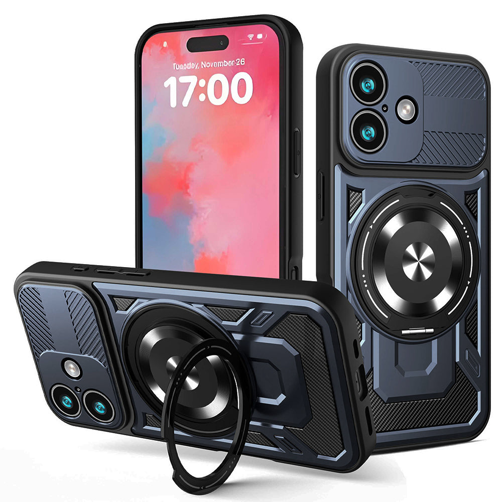 Étui pour Apple iPhone 17, Techsuit, RuggedCam, Bleu