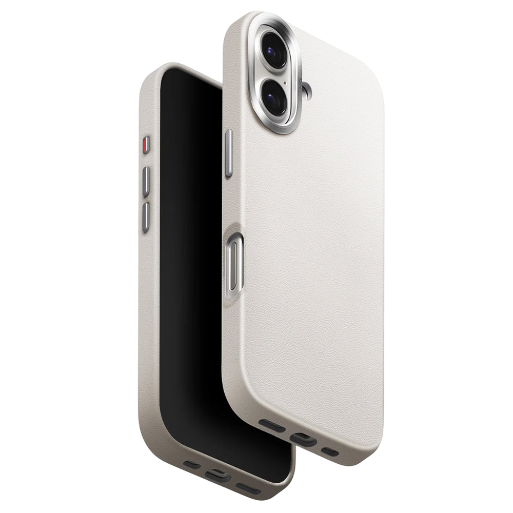Étui pour Apple iPhone 17, UNIQ, Lyden Leatherette, Gris