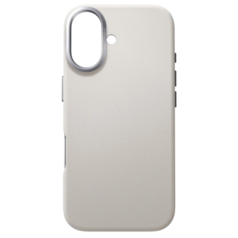 Étui pour Apple iPhone 17, UNIQ, Lyden Leatherette, Gris