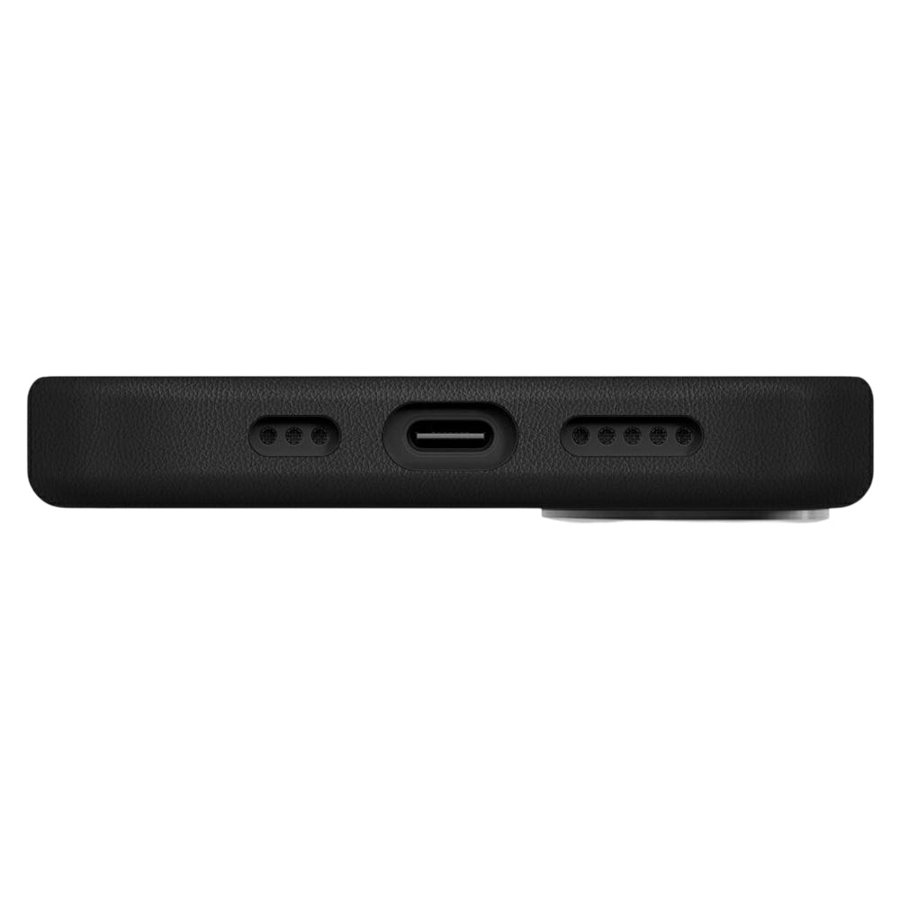Coque pour Apple iPhone 17, UNIQ, Lyden Leatherette, Noire