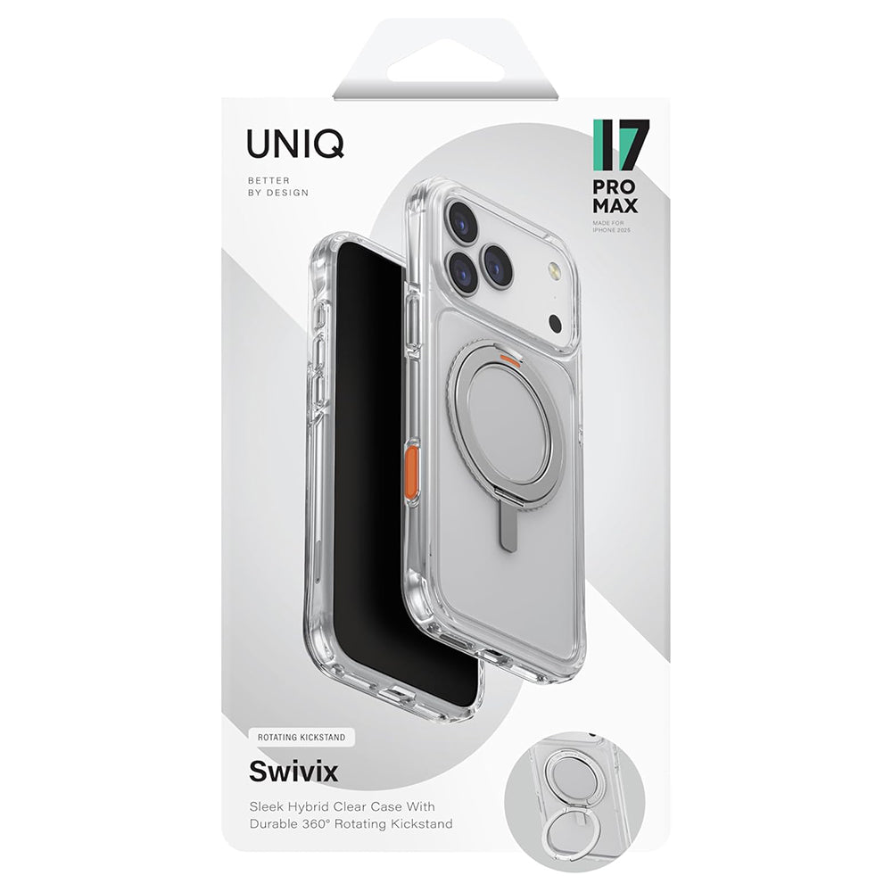 Housse pour Apple iPhone 17, UNIQ, Swivix, Argentée