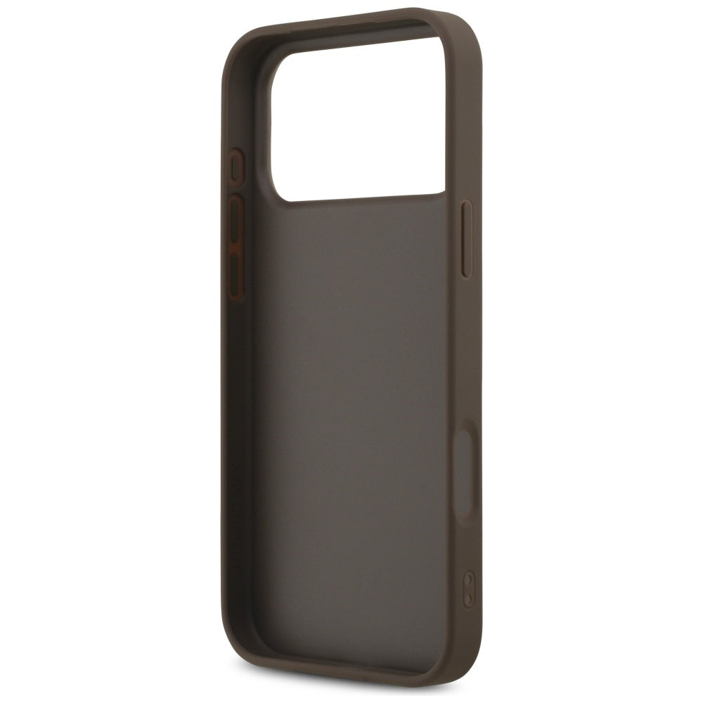 Coque pour Apple iPhone 18 Pro / 17 Pro, Guess, Logo Classique 4G, Marron