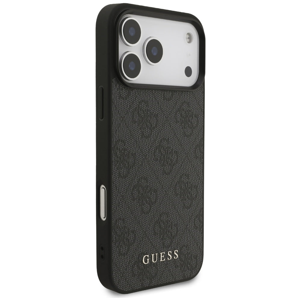 Coque pour Apple iPhone 18 Pro / 17 Pro, Guess, Logo Classique 4G, Noire