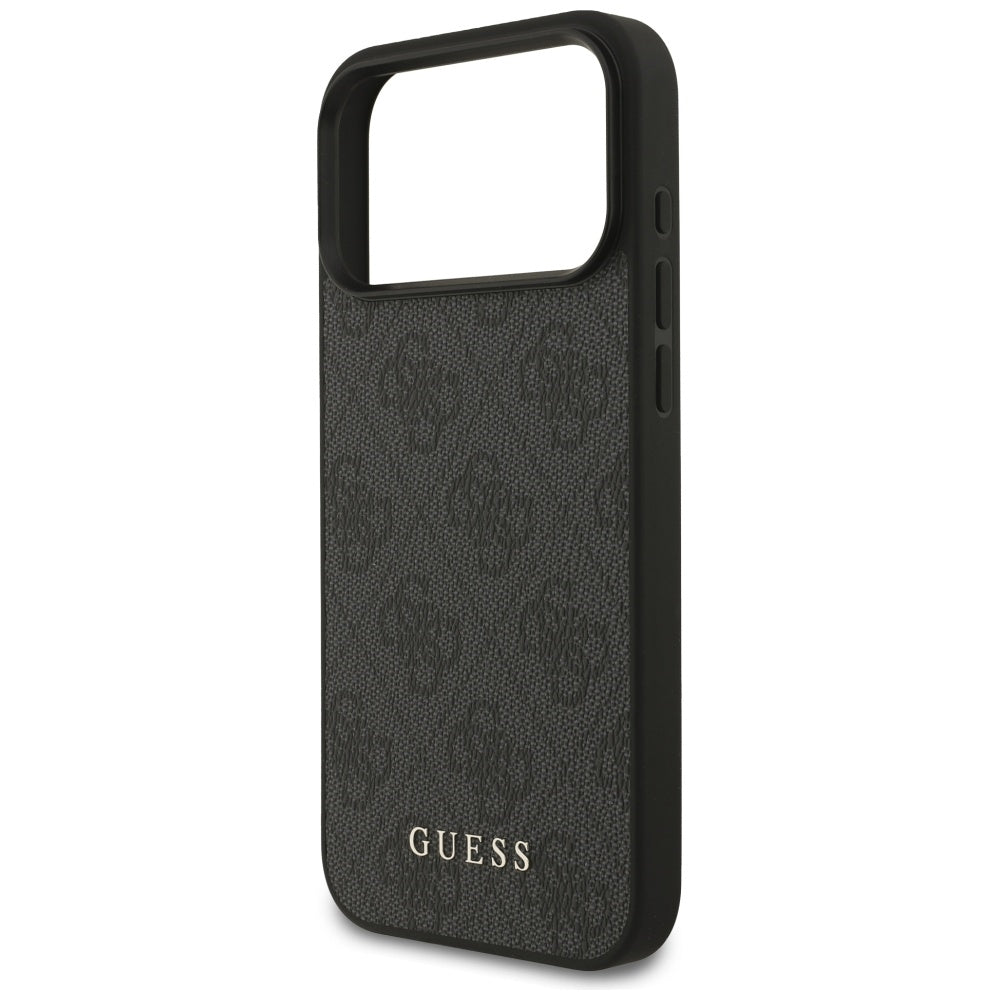 Coque pour Apple iPhone 18 Pro / 17 Pro, Guess, Logo Classique 4G, Noire