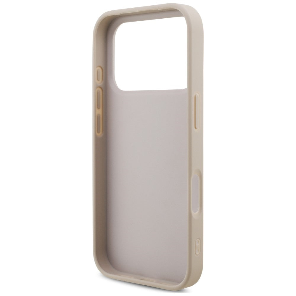 Coque pour Apple iPhone 18 Pro / 17 Pro, Guess, Logo Classique 4G avec Lanière, Rose