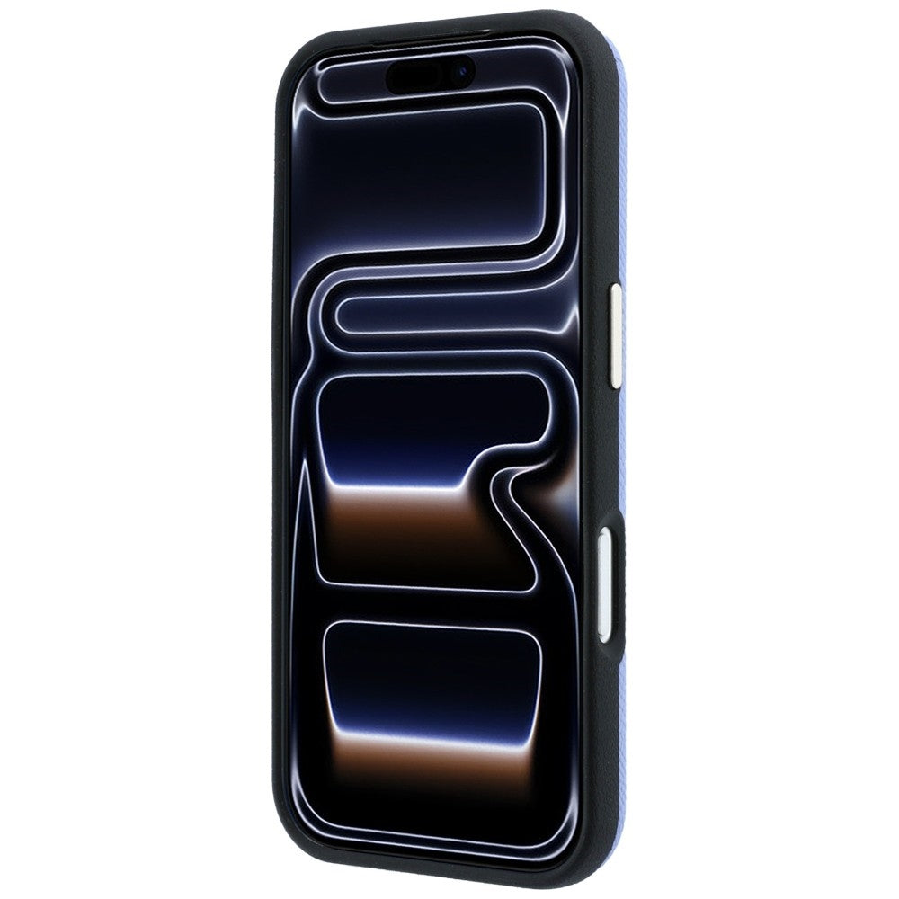 Coque pour Apple iPhone 18 Pro / 17 Pro, Guess, Grand Logo en Résine Grainée, Bleu