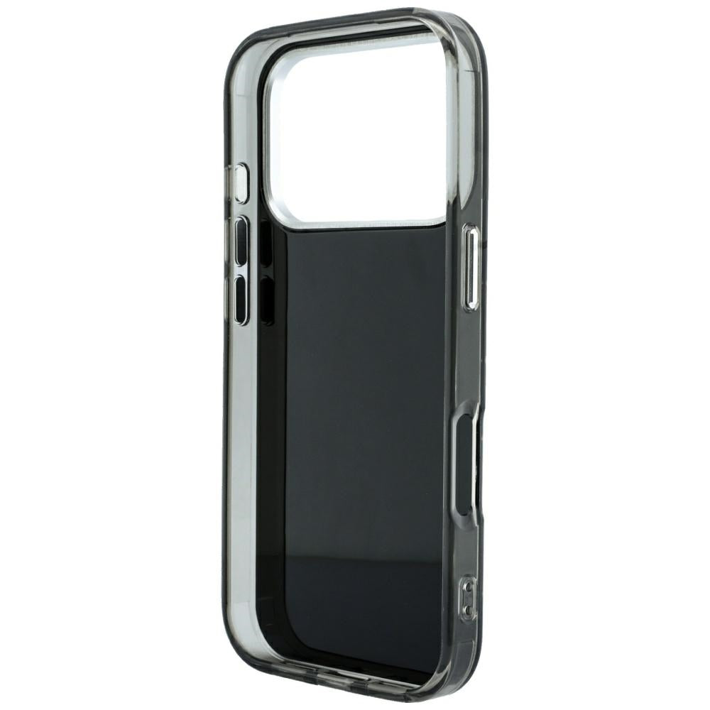 Coque pour Apple iPhone 18 Pro / 17 Pro, Karl Lagerfeld, IML Strass et Logo Électroplaqué, Noire