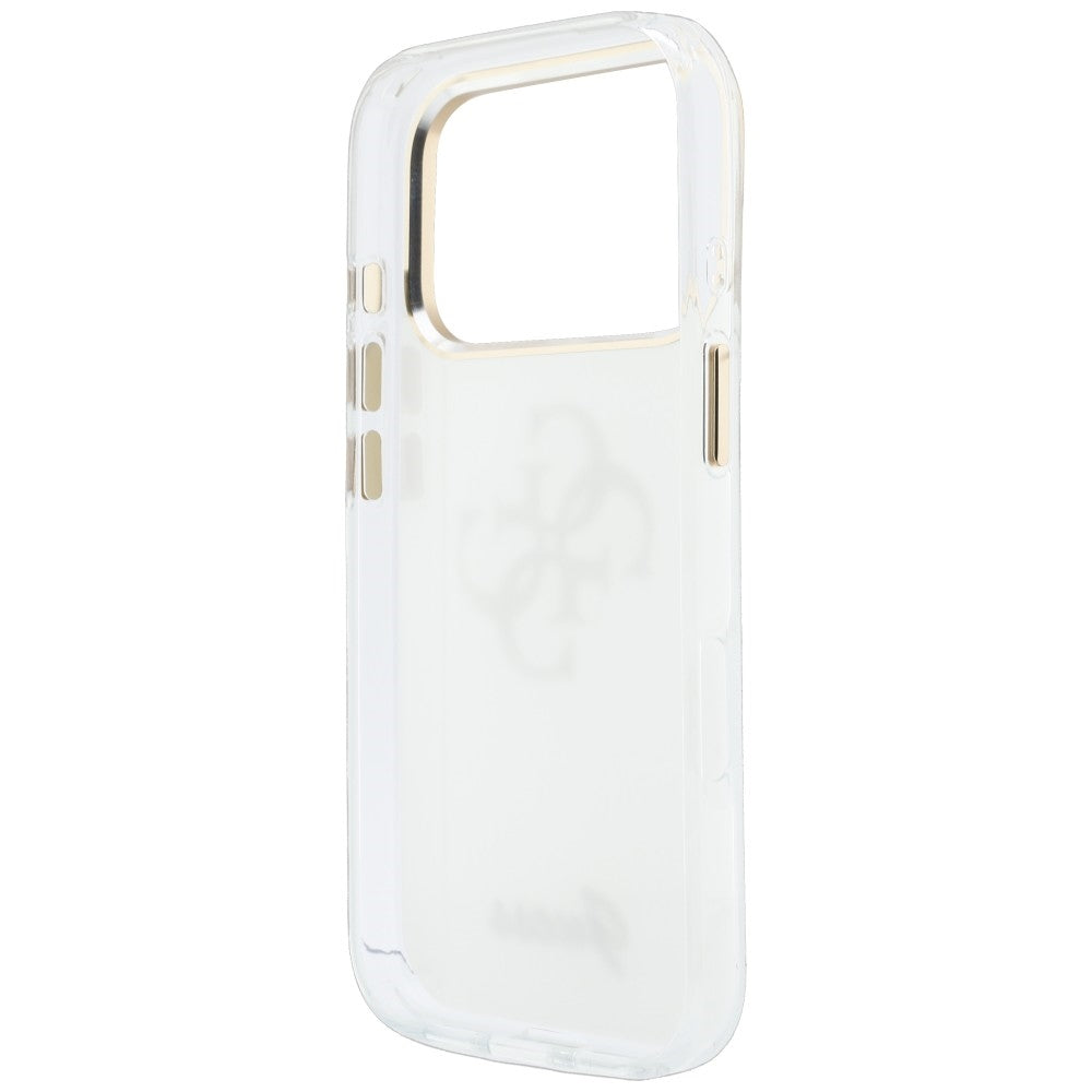 Coque pour Apple iPhone 18 Pro, Guess, IML 4G Metal Script, Blanche