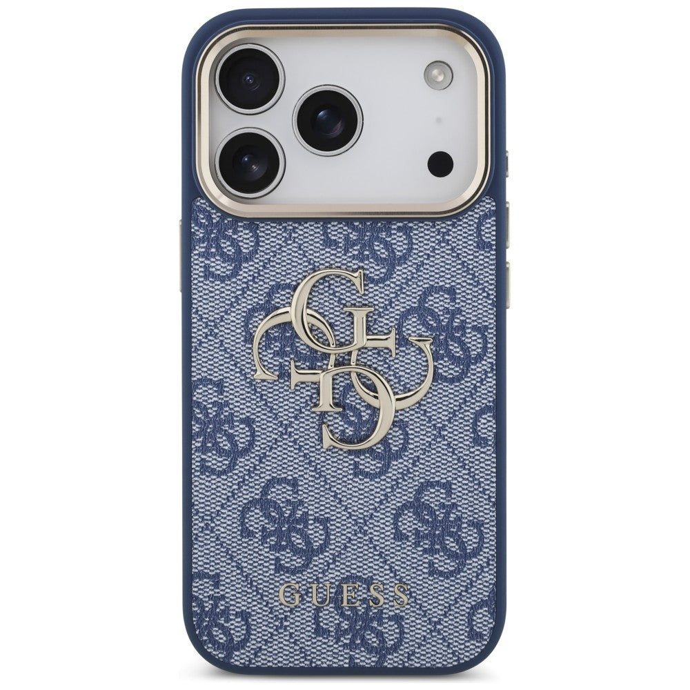 Coque pour Apple iPhone 18 Pro Max / 17 Pro Max, Guess, 4G Big Classic Logo, Bleue