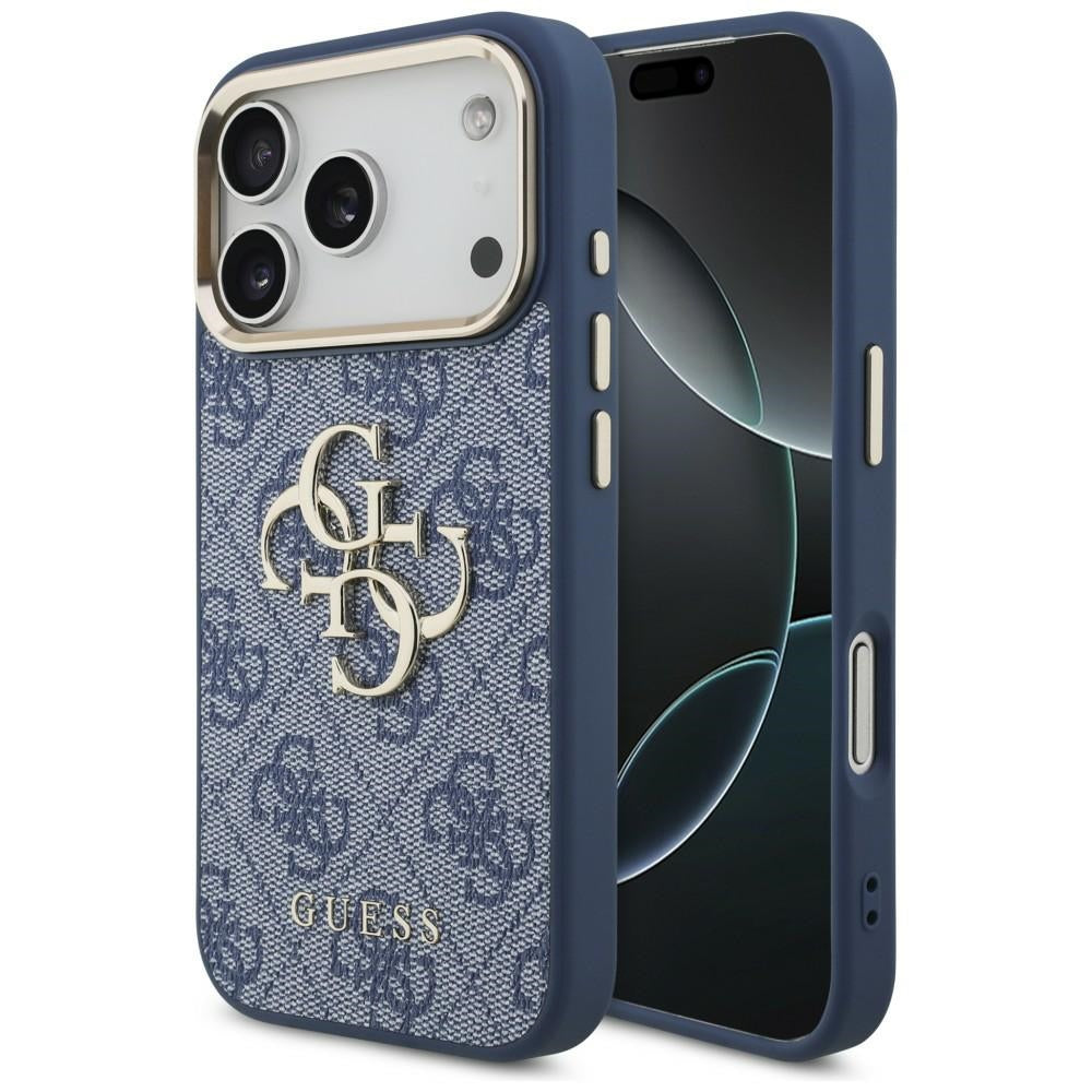 Coque pour Apple iPhone 18 Pro Max / 17 Pro Max, Guess, 4G Big Classic Logo, Bleue