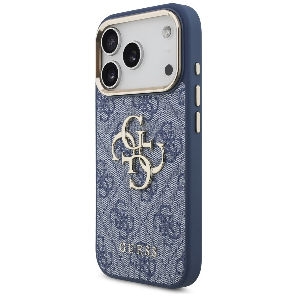 Coque pour Apple iPhone 18 Pro Max / 17 Pro Max, Guess, 4G Big Classic Logo, Bleue