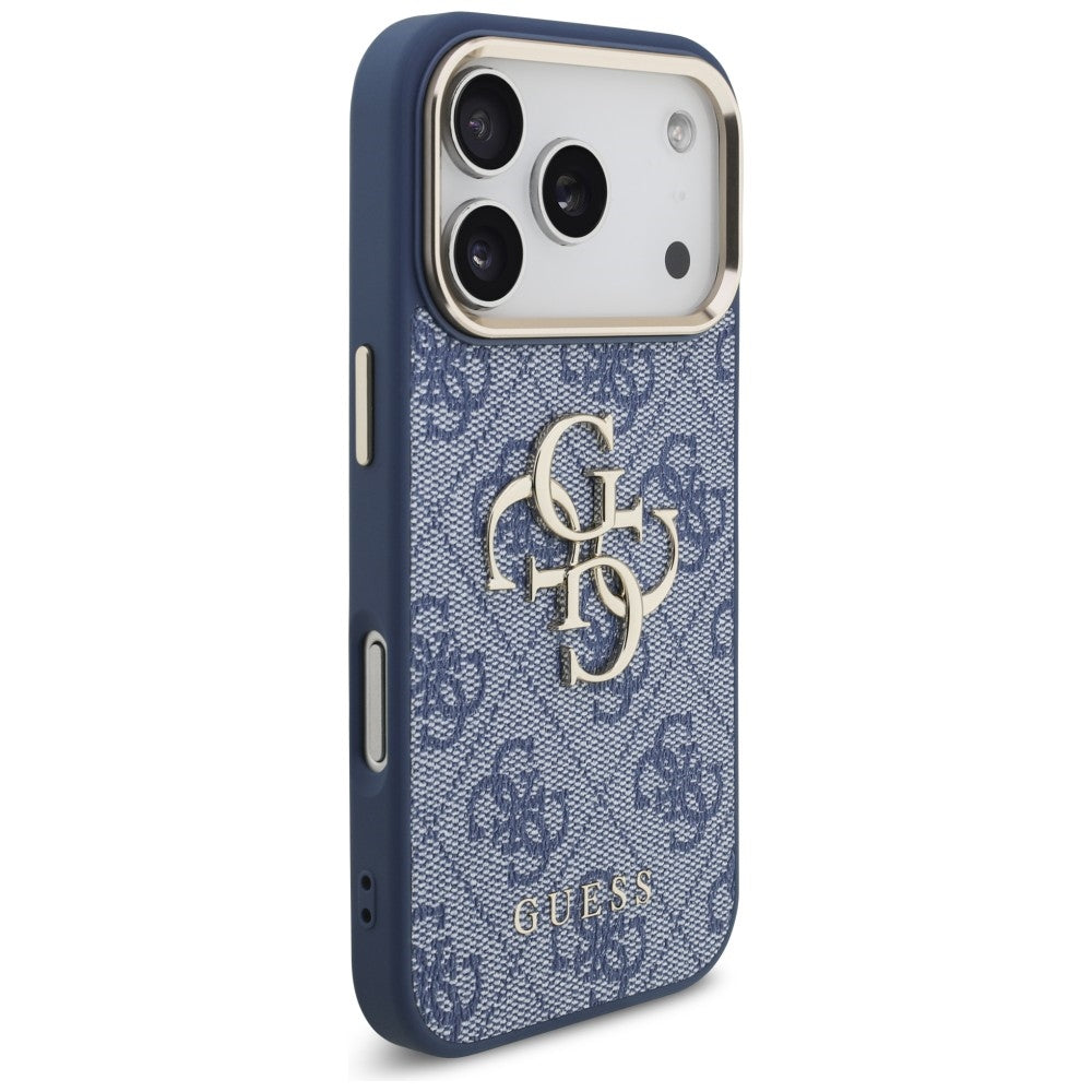 Coque pour Apple iPhone 18 Pro Max / 17 Pro Max, Guess, 4G Big Classic Logo, Bleue