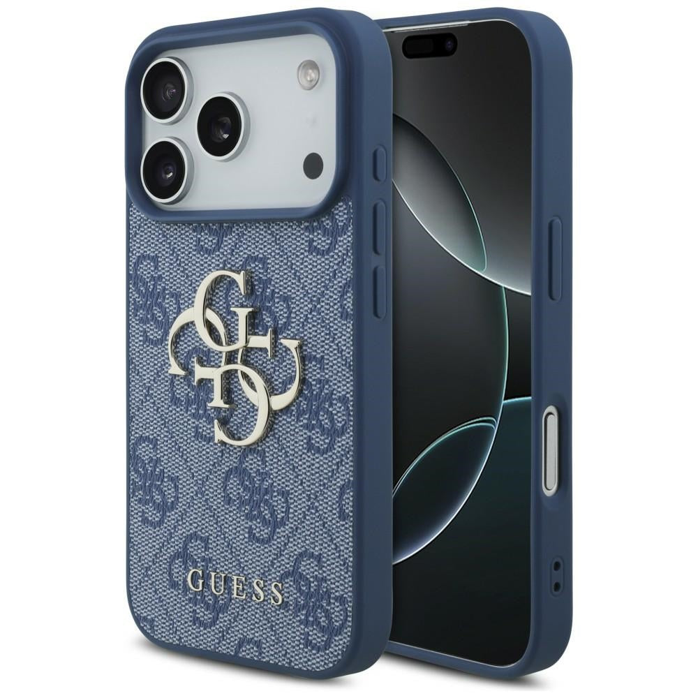 Coque pour Apple iPhone 18 Pro Max / 17 Pro Max, Guess, 4G Big Logo, Bleue
