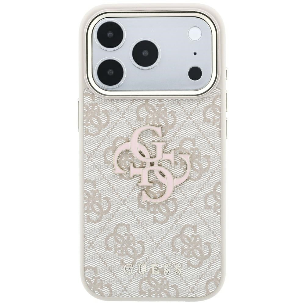 Coque pour Apple iPhone 18 Pro Max / 17 Pro Max, Guess, Grand Logo Résine 4G, Rose
