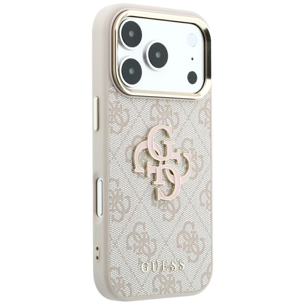 Coque pour Apple iPhone 18 Pro Max / 17 Pro Max, Guess, Grand Logo Résine 4G, Rose