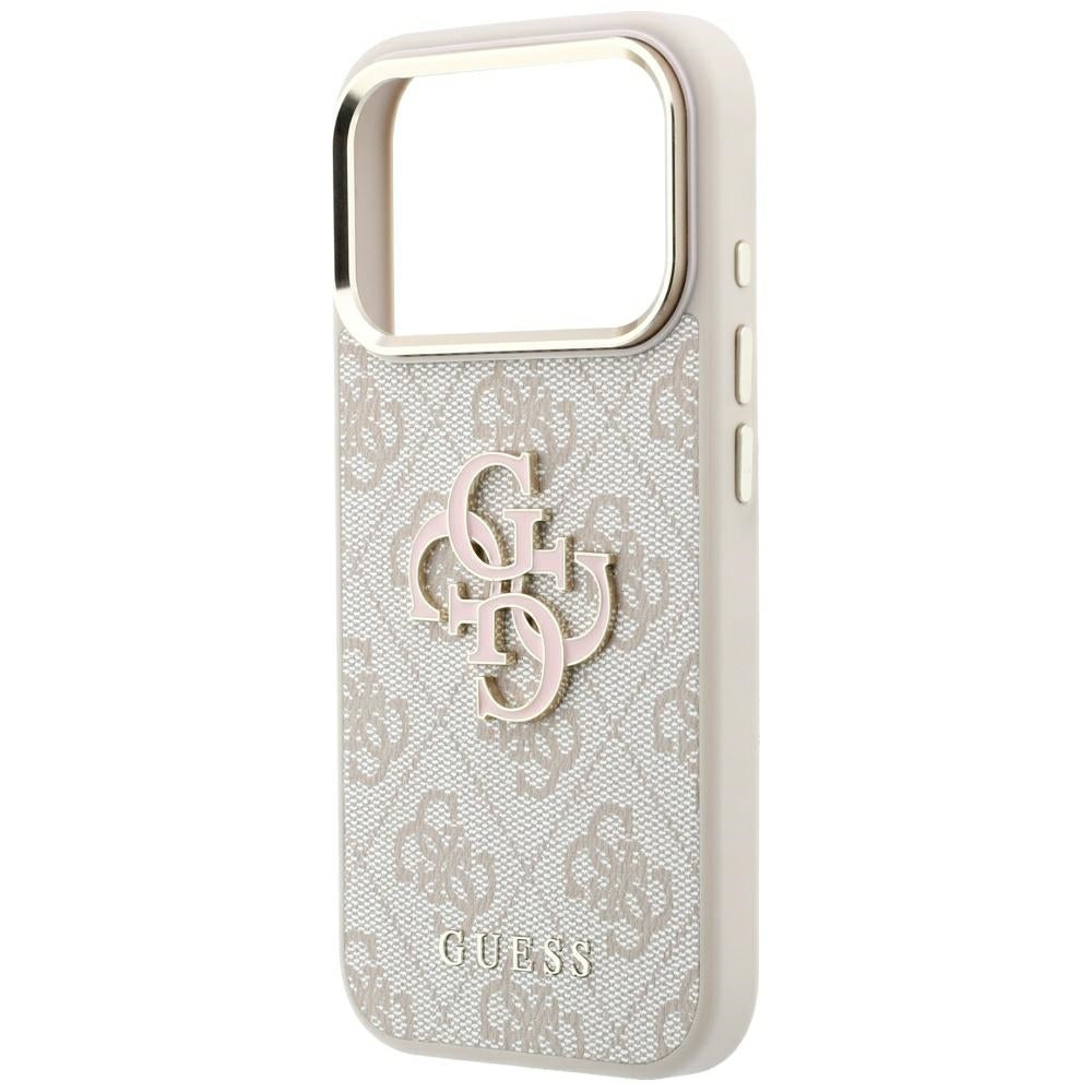 Coque pour Apple iPhone 18 Pro Max / 17 Pro Max, Guess, Grand Logo Résine 4G, Rose