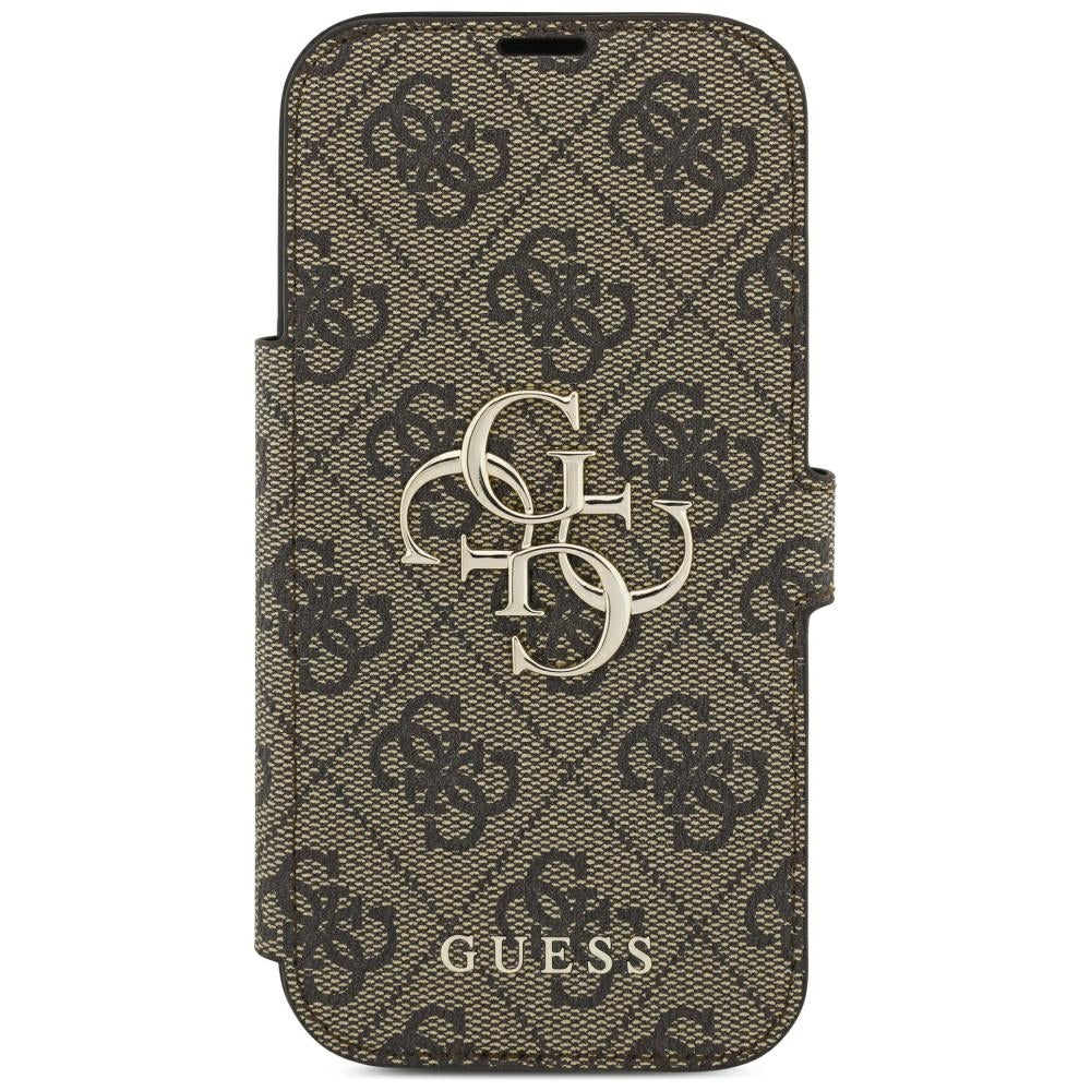 Coque pour Apple iPhone 18 Pro Max / 17 Pro Max, Guess, Logo Métal 4G, Marron