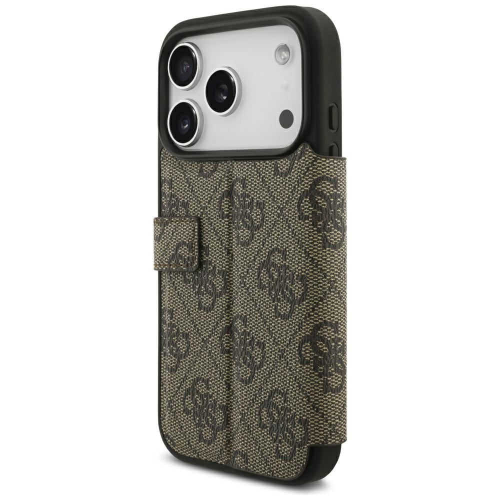 Coque pour Apple iPhone 18 Pro Max / 17 Pro Max, Guess, Logo Métal 4G, Marron